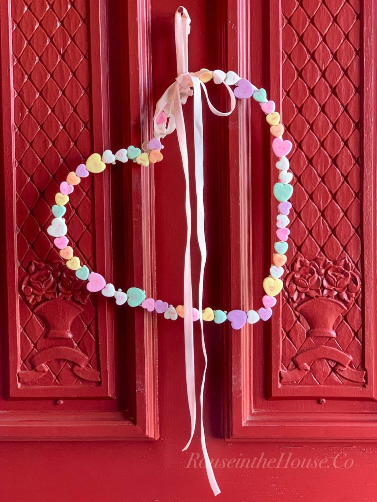 Conversation Heart Wreath: How To DIY an Adorable Valentine Candy Heart Wreath